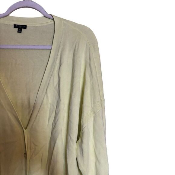Talbots Cardigan Womens 3X Green Cotton Blend Stretch Button Sweater - Picture 3 of 9